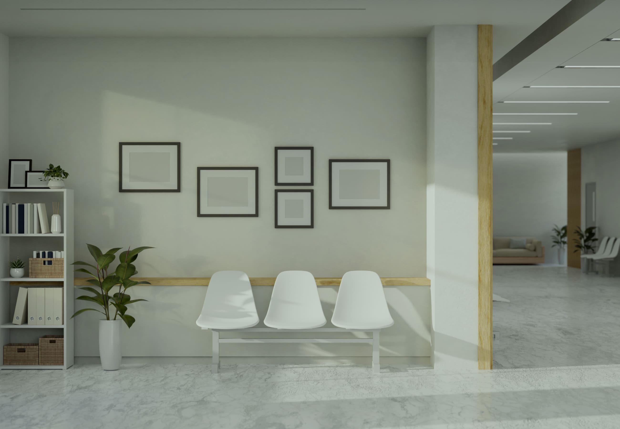 白を基調とした綺麗な内装